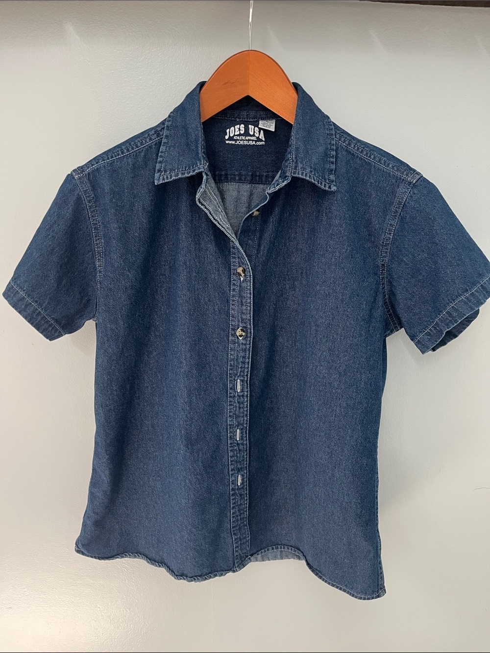 Joe's Jeans Short-Sleeve Denim Button-Up Shirt - Dark Blue